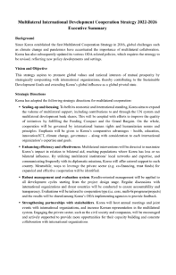 Multilateral International Development Cooperation Strategy 2022-2026_Executive Summary
